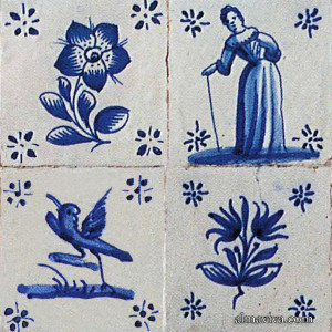 figura avulsa azulejo Delft