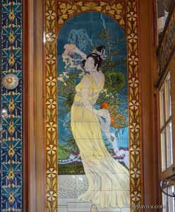 ceramic tile panel Art Nouveau La Cigale Nantes