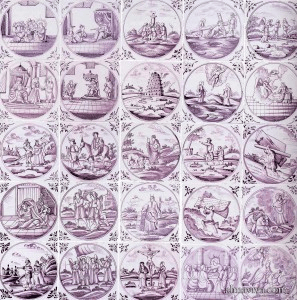 delft tile Bible characters