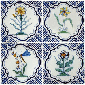 Delft flower tile Wan-Li