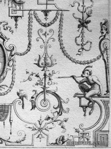 Jean Berain engraving grotesque arabesque