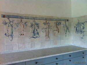 backsplash azulejo trompe l'oeil eye deceiving