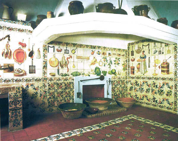 Ref. CD06 - Valencian kitchen. Montortal Palace, Spain, 17th c., with trompe l’œil decors
