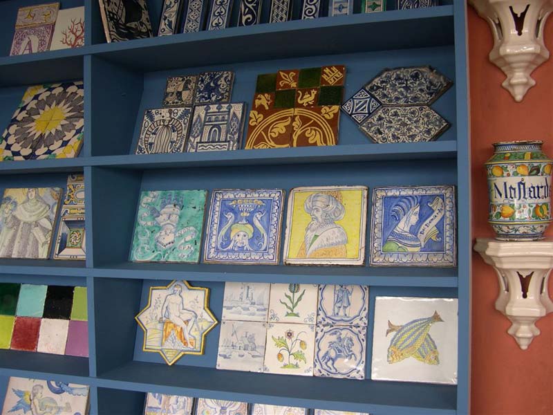 tiles exhibited in our central Paris tile showroom