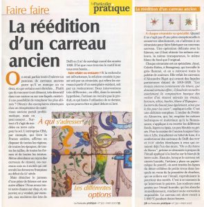 Press articles on Almaviva rendition of ancient tiles